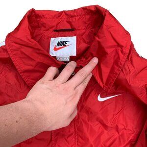 VINTAGE Nike Jacket XL Red Striped